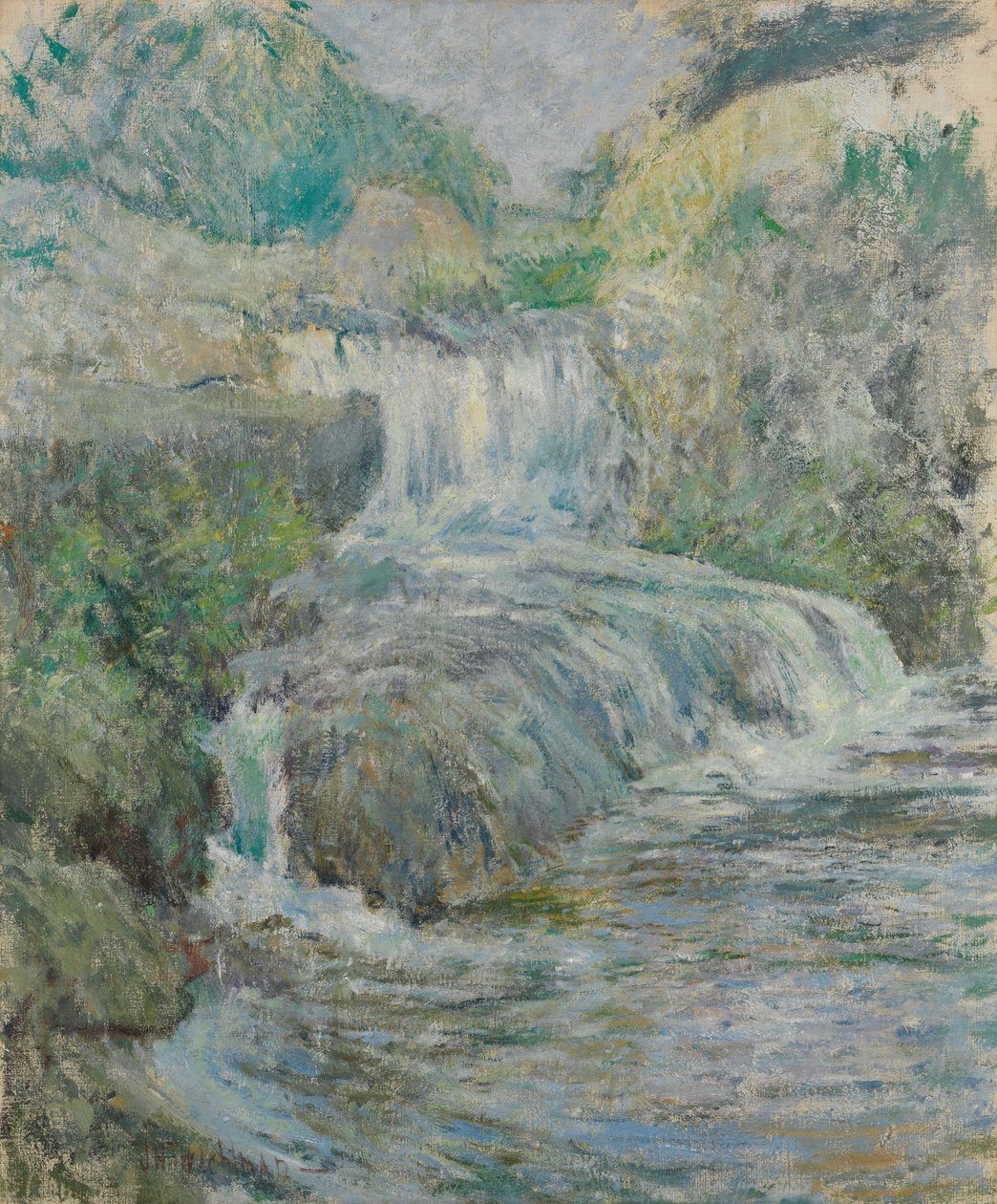 Vesiputous, n. 1889-91. tekijältä John Henry Twachtman