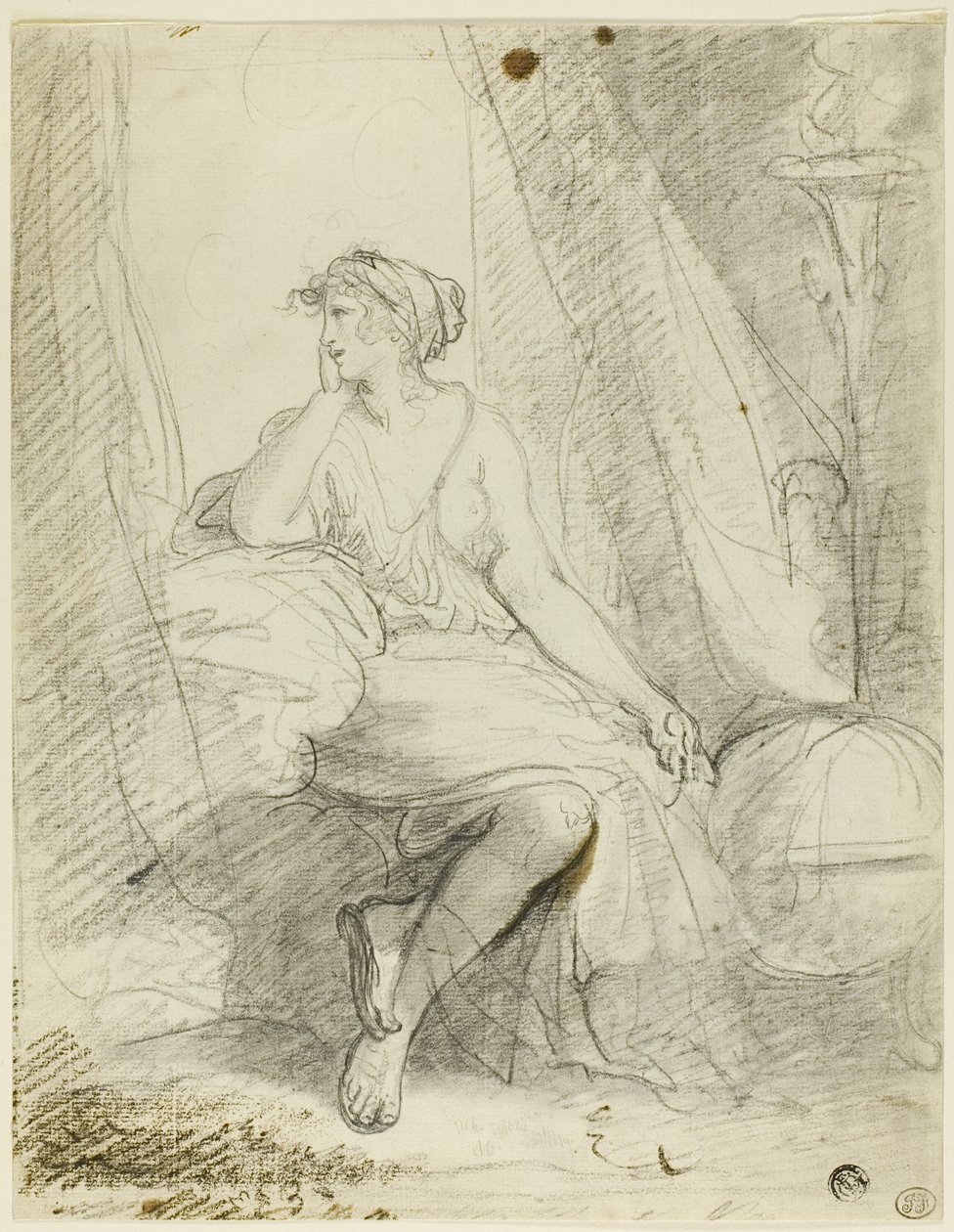 Istuva nainen tekijältä John Hoppner