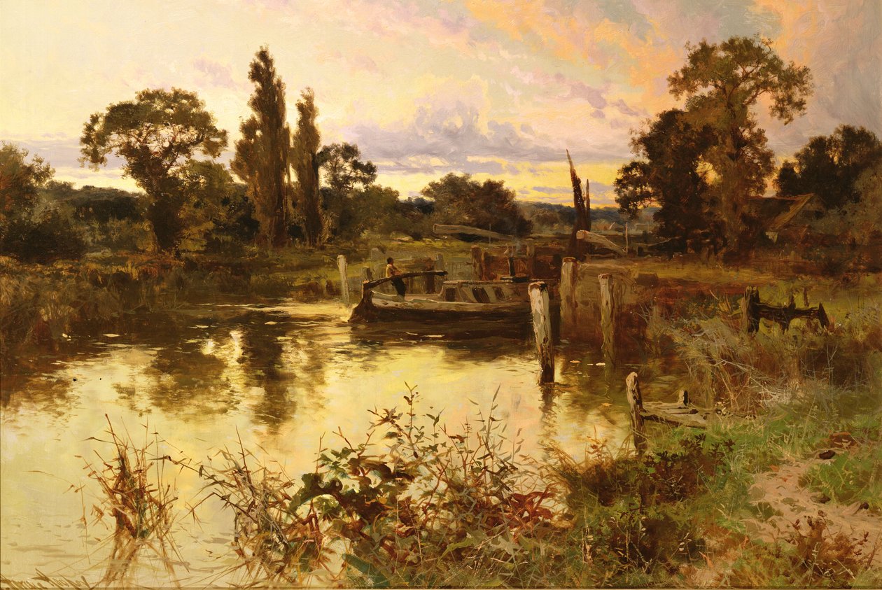 Joki auringonlaskun aikaan tekijältä John Horace Hooper