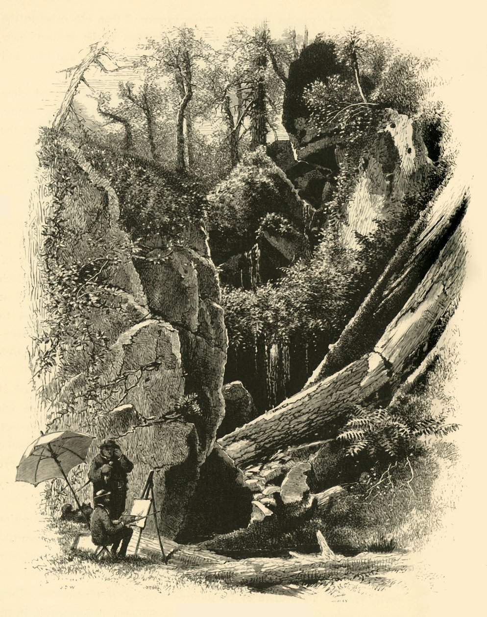 "Ice Glen, Stockbridge", 1874. tekijältä John J. Harley