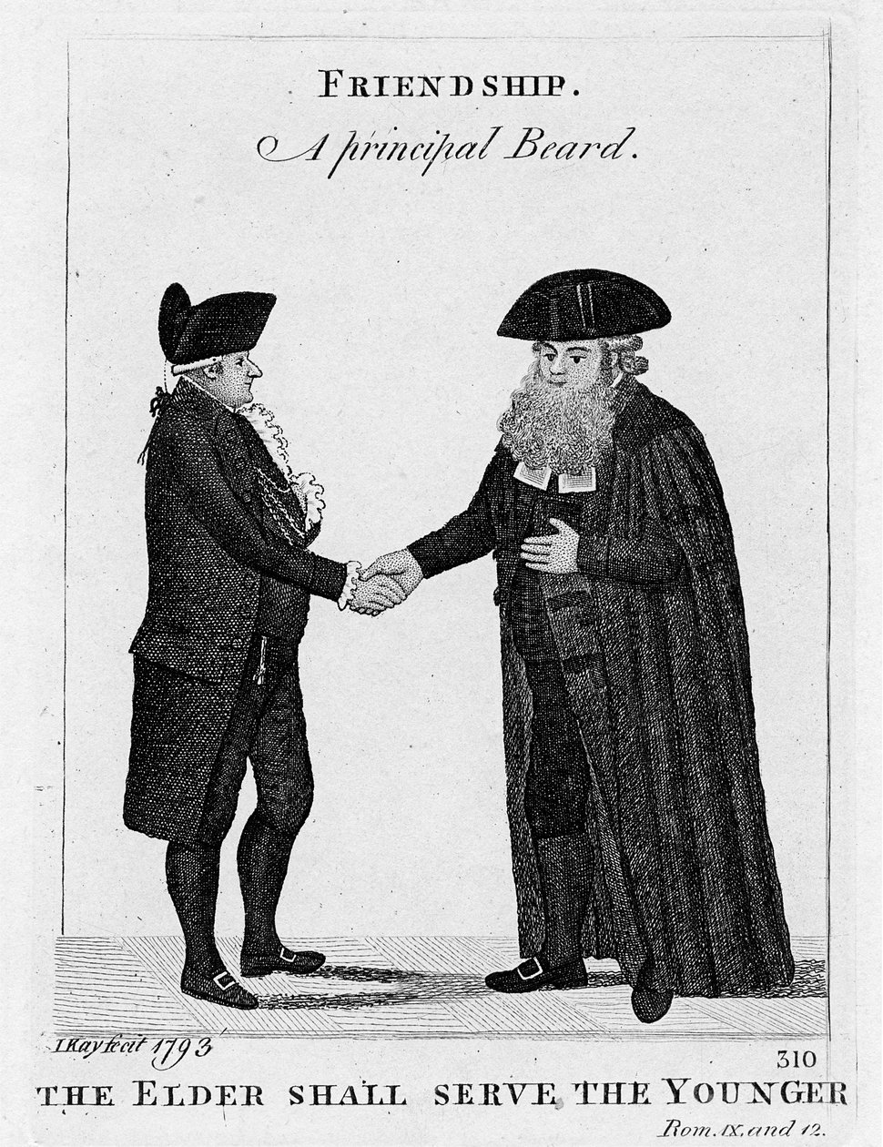 Ystävyys - pääparta 1793 tekijältä John Kay
