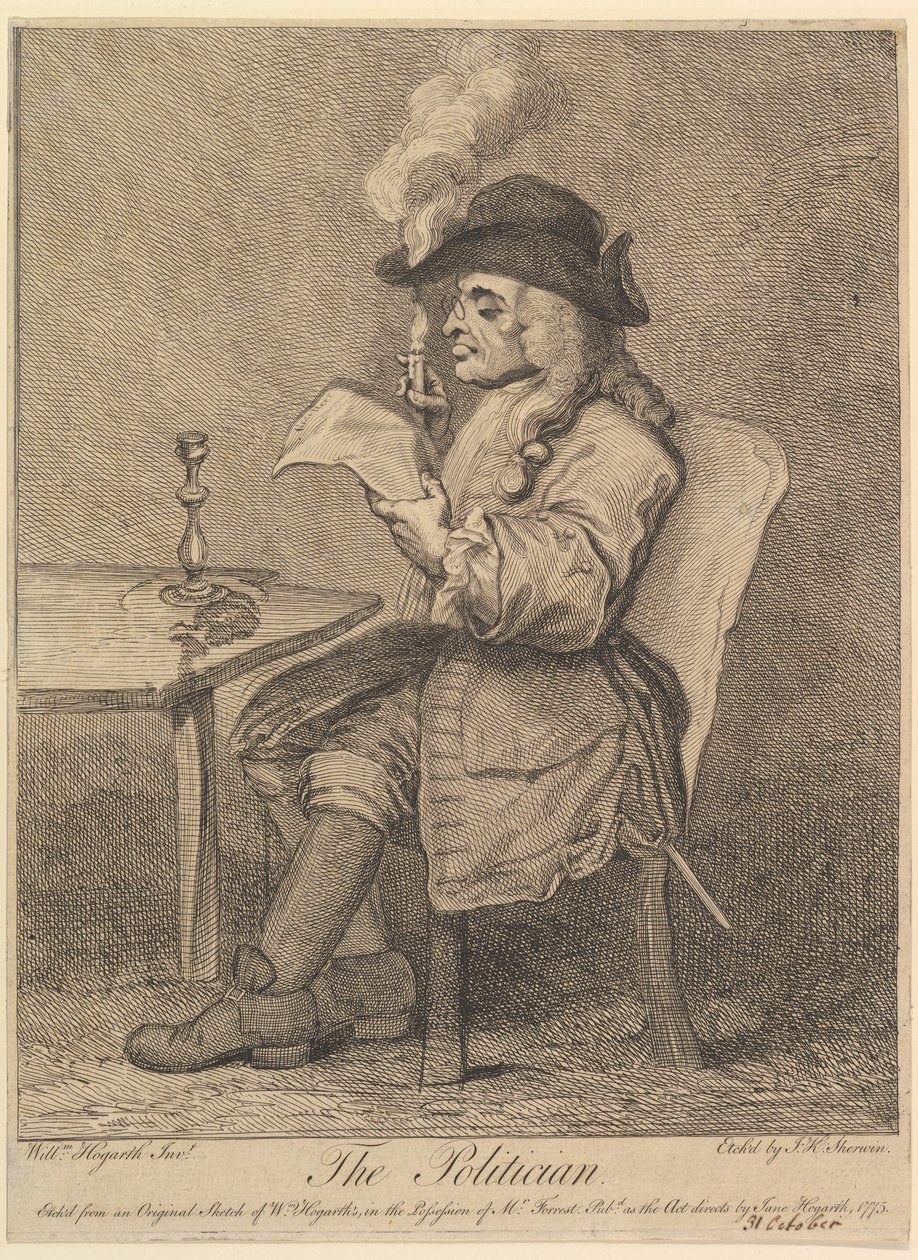 Poliitiko, 1775. tekijältä John Keyse Sherwin