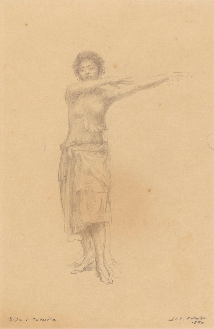 Taupo Dancing the Standing Siva, Samoa tekijältä John La Farge