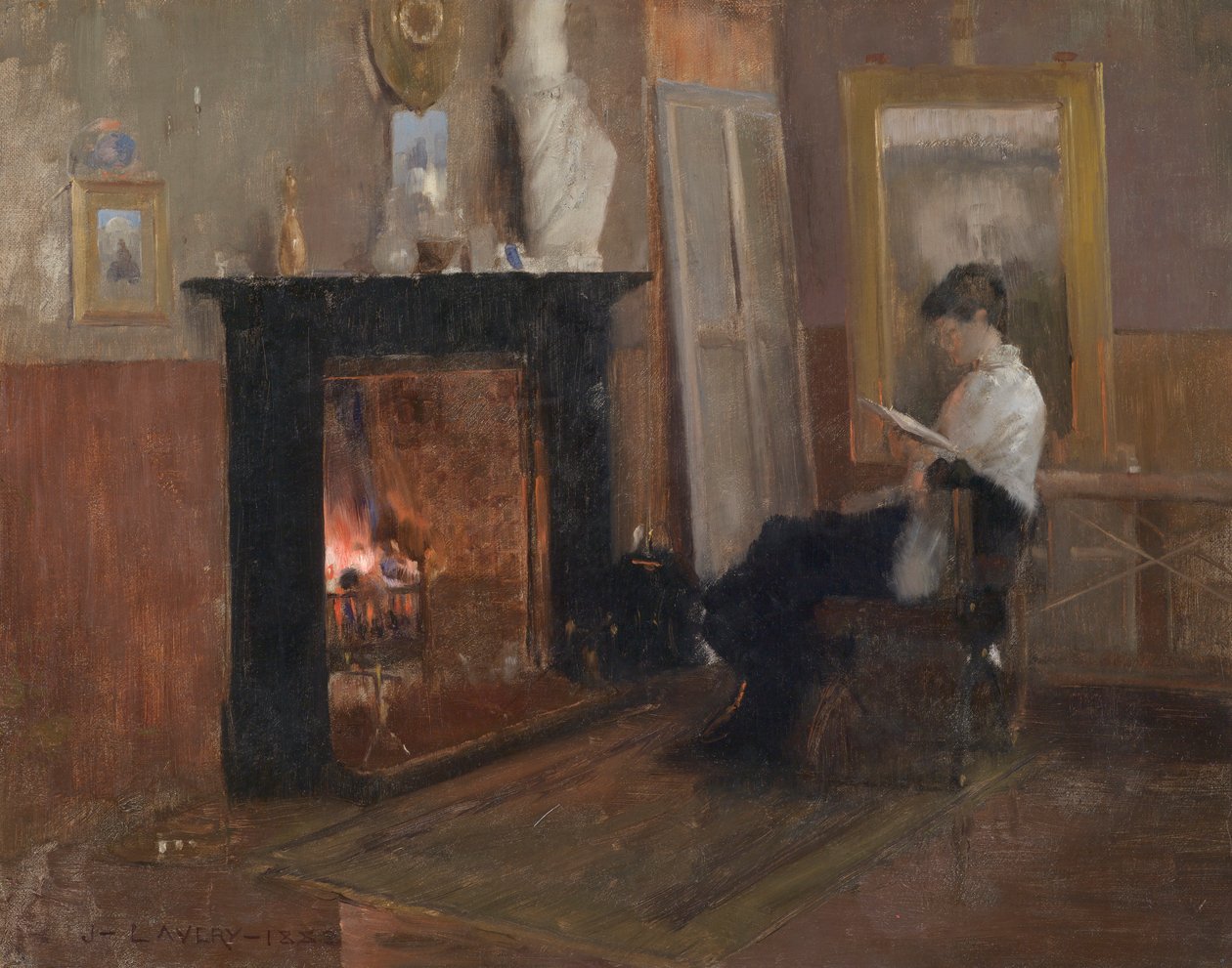 Hiljainen päivä studiossa tekijältä John Lavery