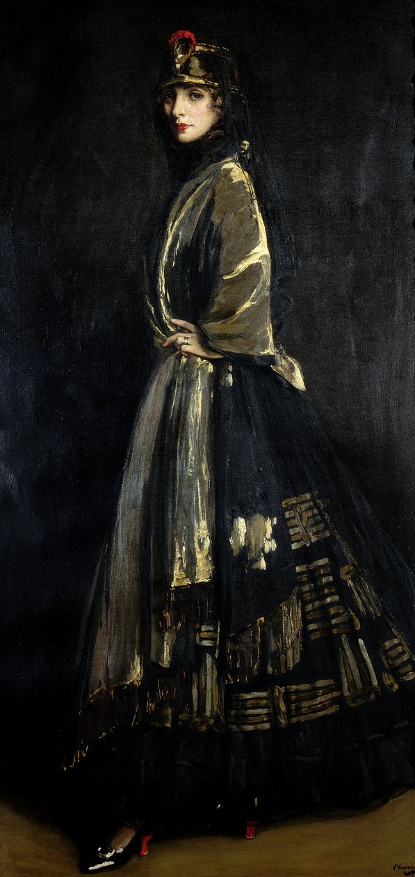 Hazel mustassa ja kullassa, 1916 tekijältä John Lavery