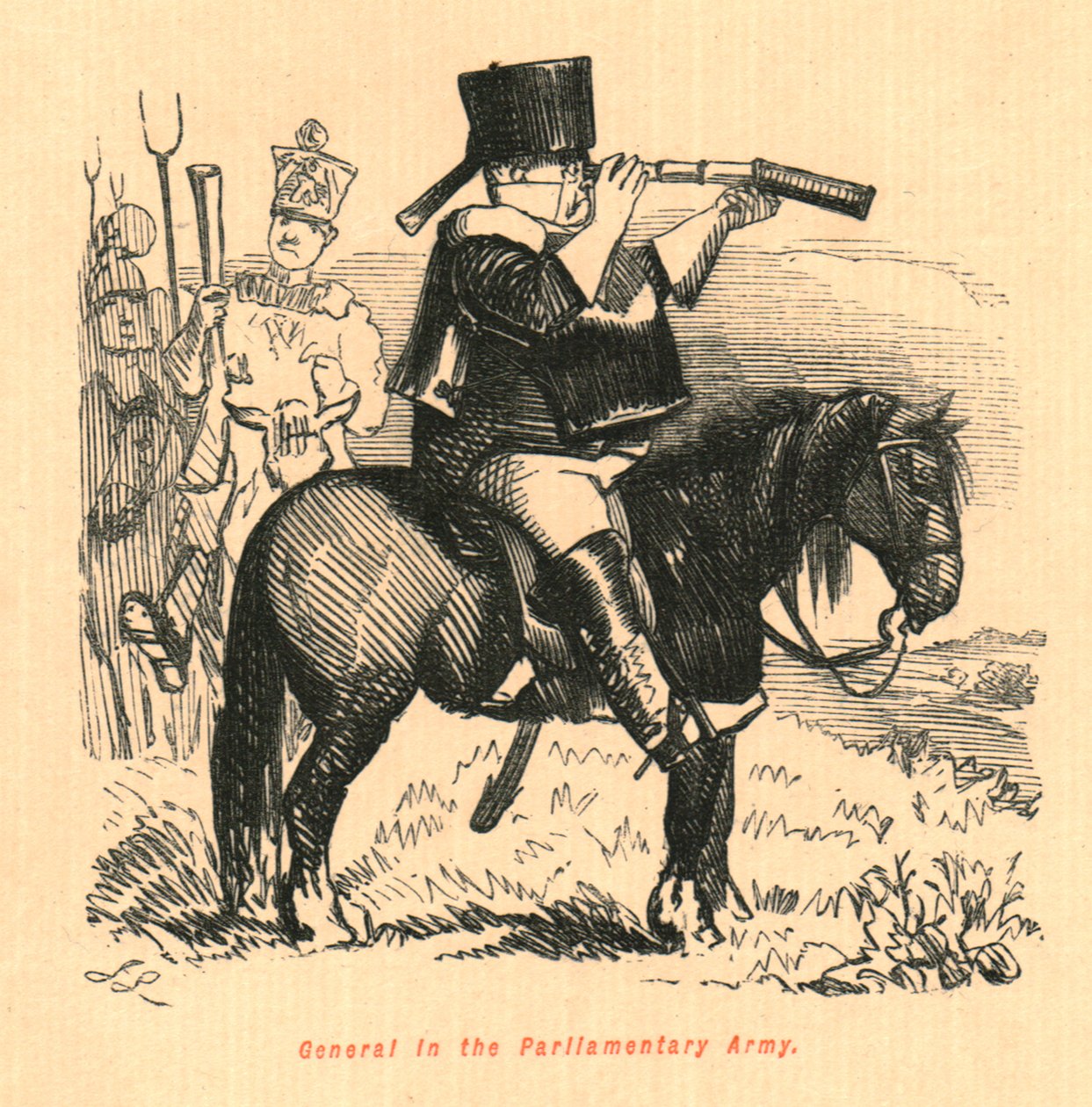 Kenraali parlamentaarisessa armeijassa, 1897. tekijältä John Leech