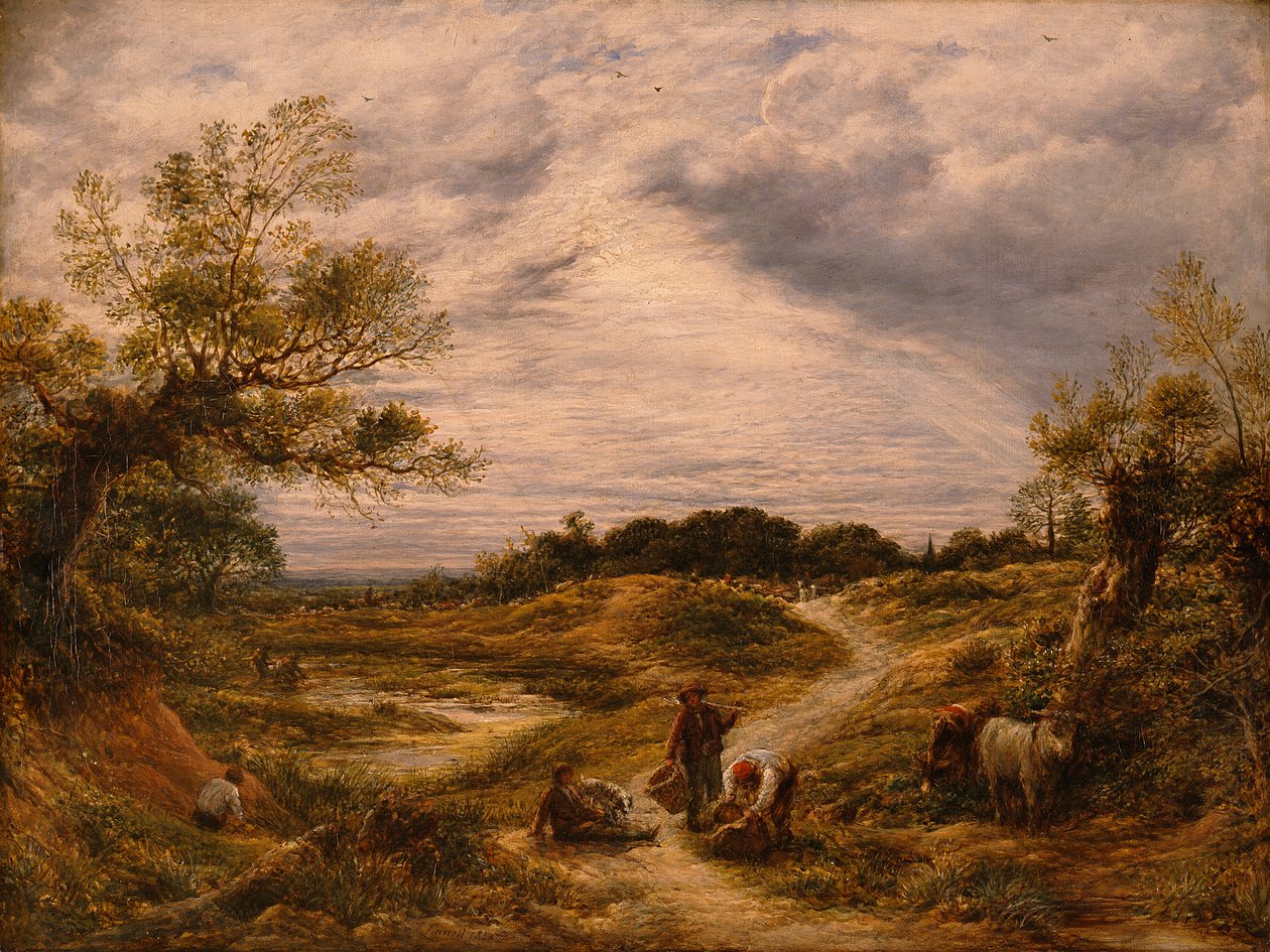 Hampstead Heath, n. 1855-1856 (öljy kankaalle) tekijältä John Linnell