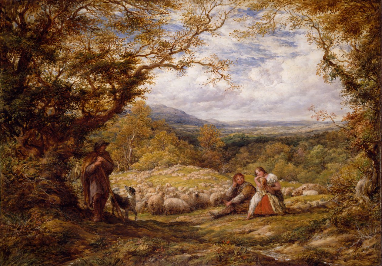 The Sheep Drive, 1863. tekijältä John Linnell