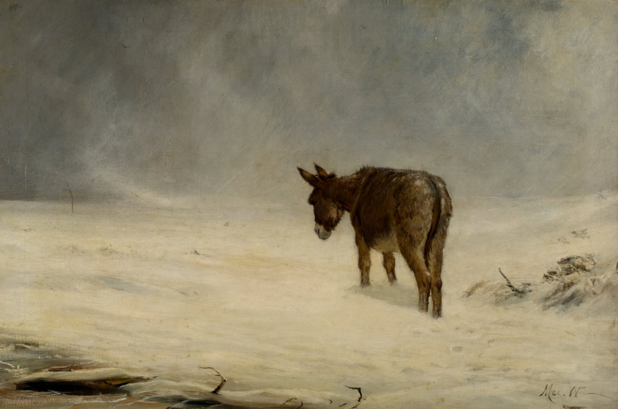Aasi lumessa tekijältä John MacWhirter