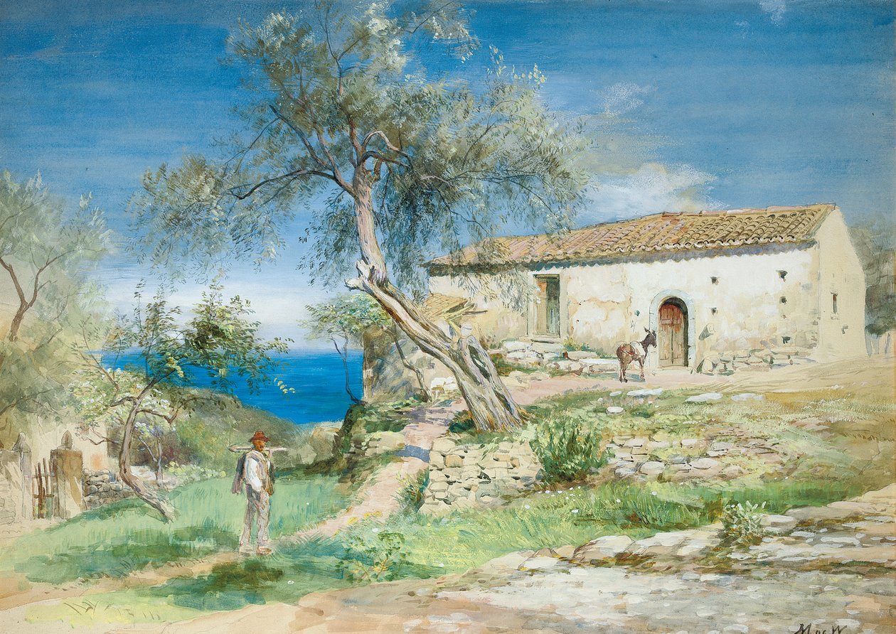 Villa Taorminassa, Sisiliassa tekijältä John MacWhirter