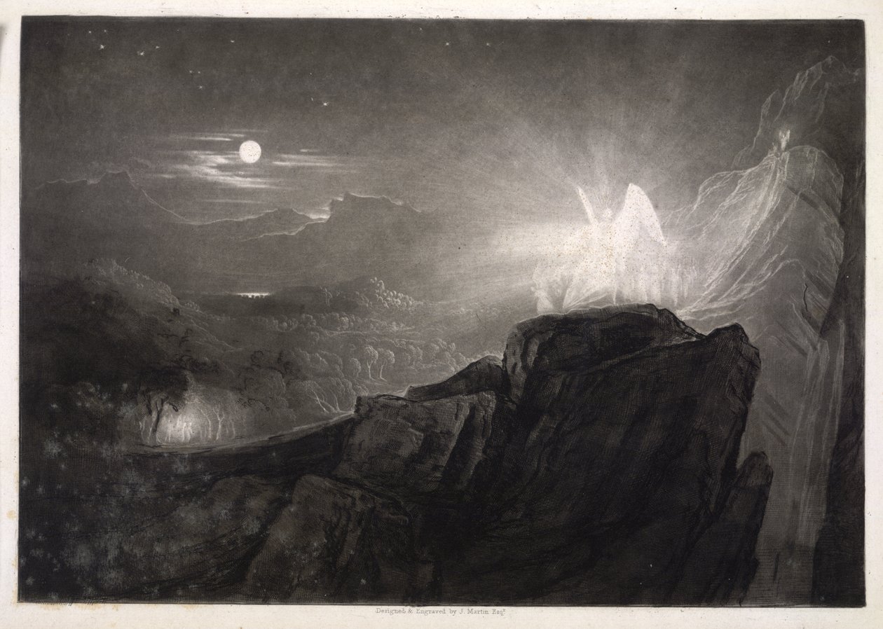 Kuvitus Paradise Lostista tekijältä John Martin