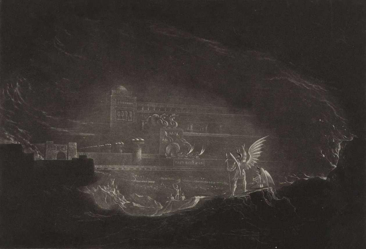 Pandemonium, n. 1827 (mezzotint) tekijältä John Martin