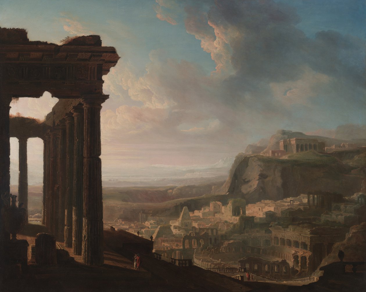 Muinaisen kaupungin rauniot, n. 1810-20 tekijältä John Martin