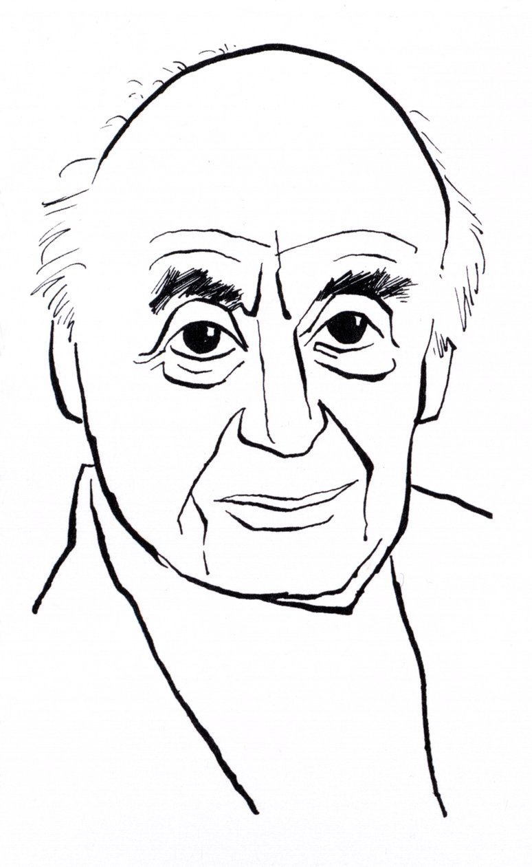 Berthold Goldschmidt, karikatyyri tekijältä John Minnion