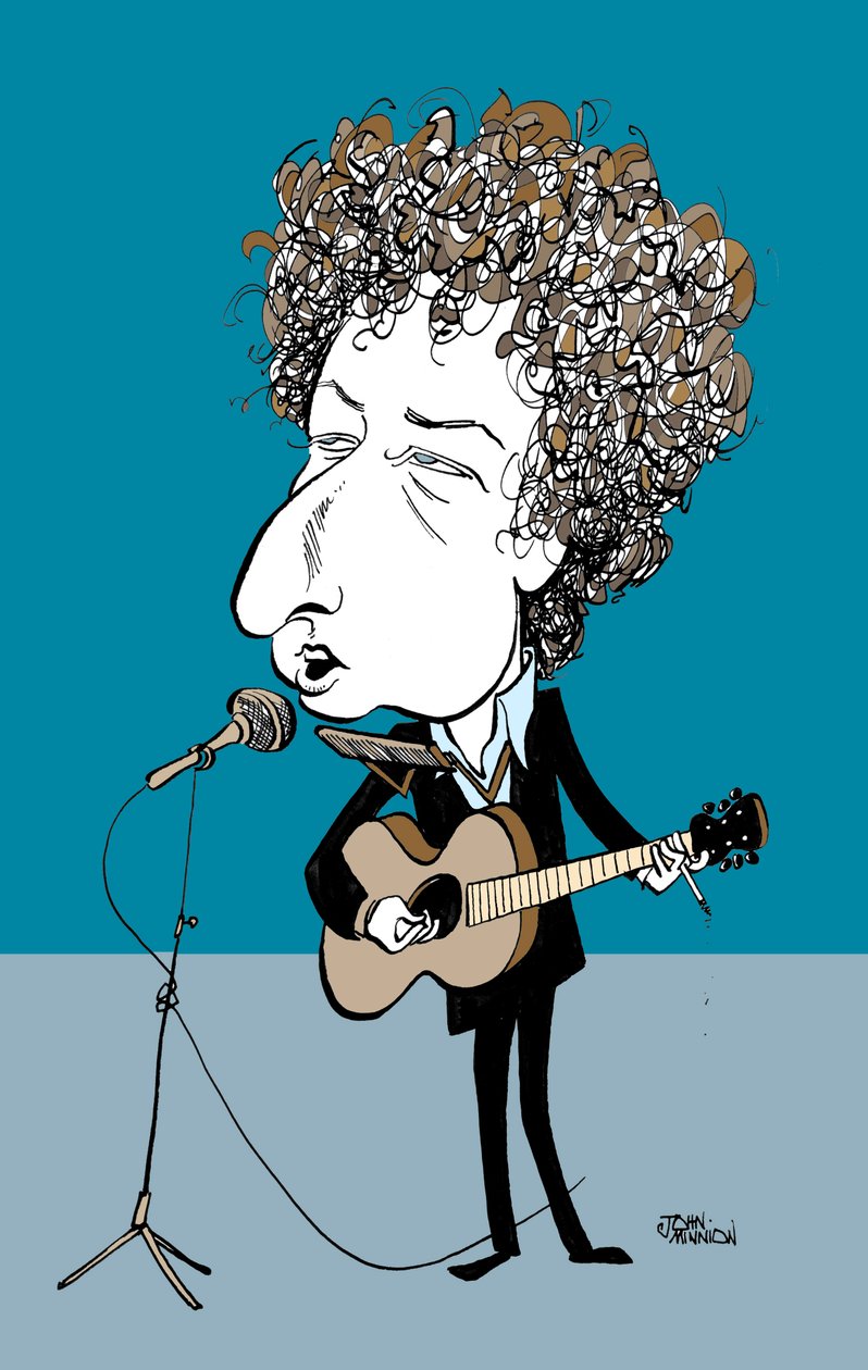 Bob Dylan (piirustus) tekijältä John Minnion