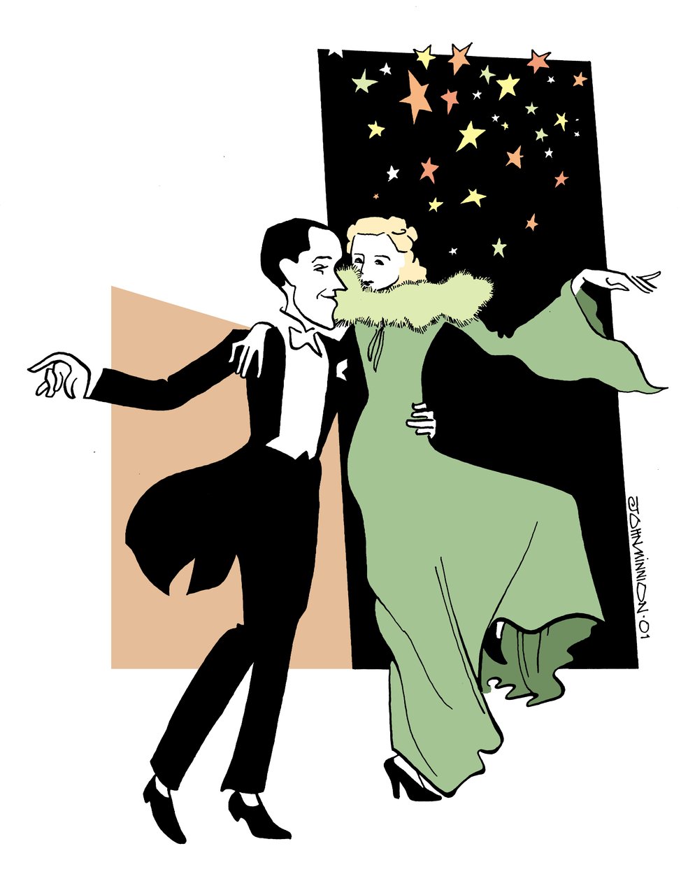 Fred Astaire ja Ginger Rogers tanssivat tekijältä John Minnion