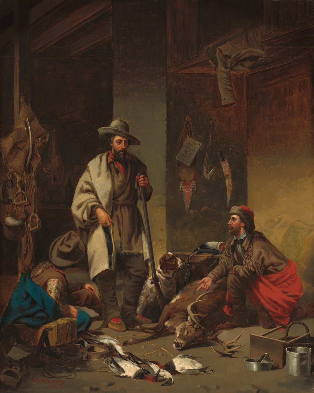 Trapperin mökki, 1858. tekijältä John Mix Stanley