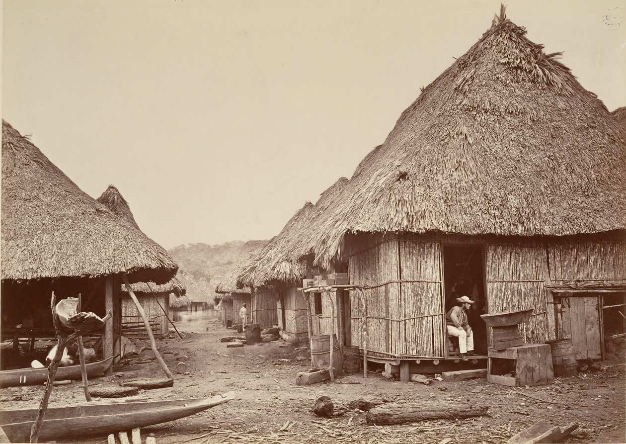 Trooppinen maisema, Street, Chipigana, 1871. tekijältä John Moran