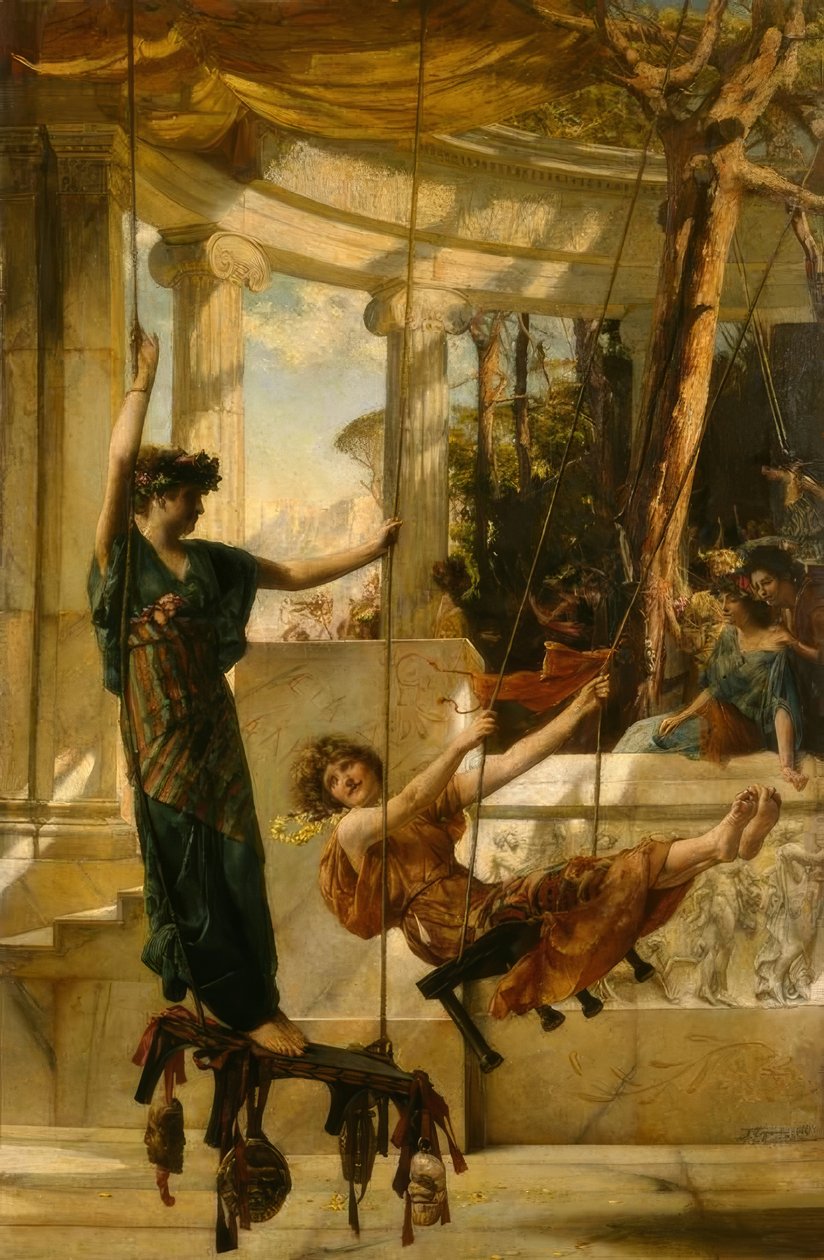 J.R.Weguelin, Das Schaukelfest / Gemälde, 1885 tekijältä John Reinhard Weguelin
