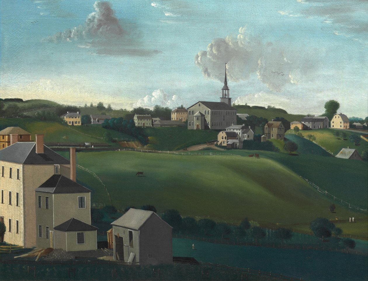 Meetinghouse Hill, Roxbury, Massachusetts, 1799. tekijältä John Ritto Penniman