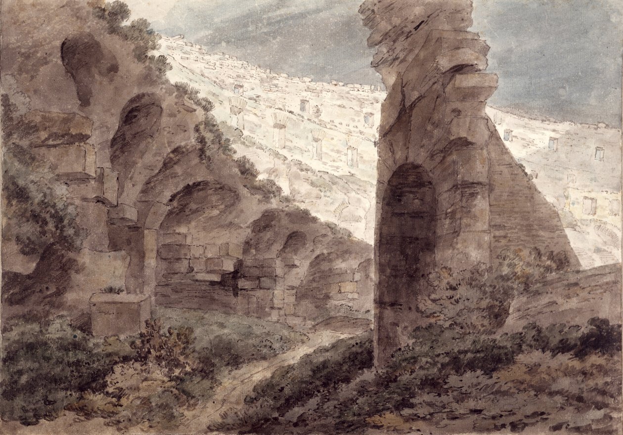 Colosseumin sisustus, 1778 tekijältä John Robert Cozens
