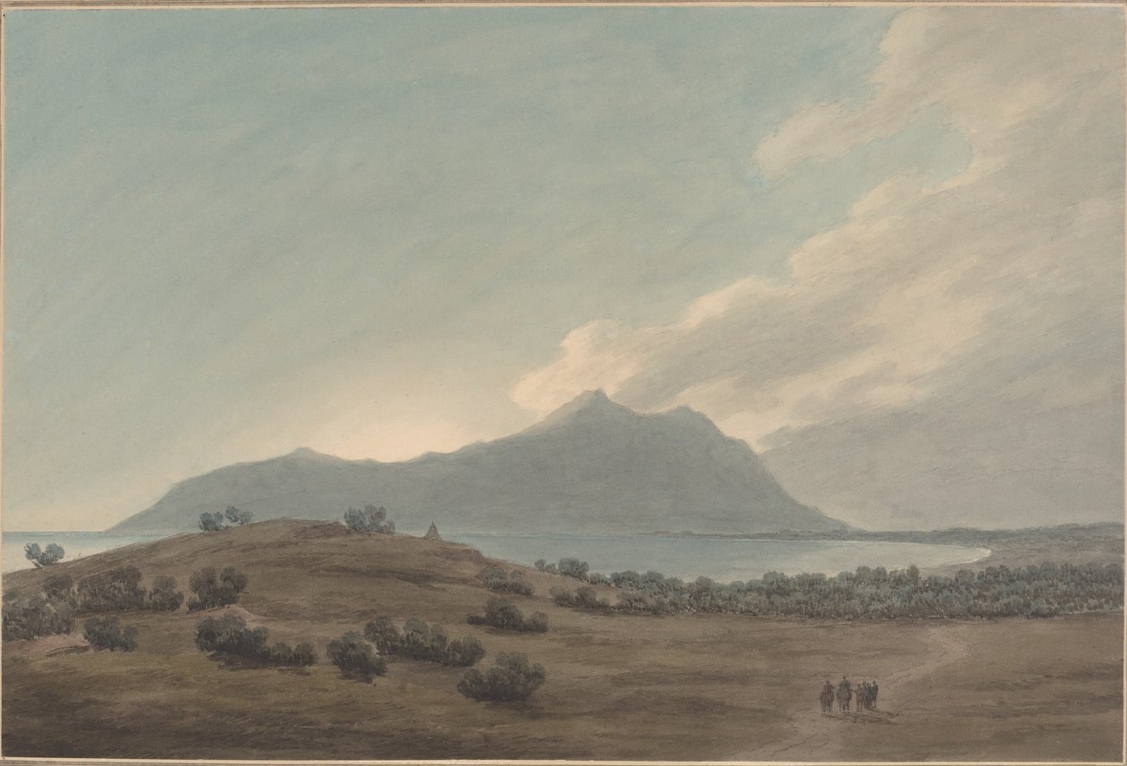 Mount Circe auringonlaskun aikaan tekijältä John Robert Cozens