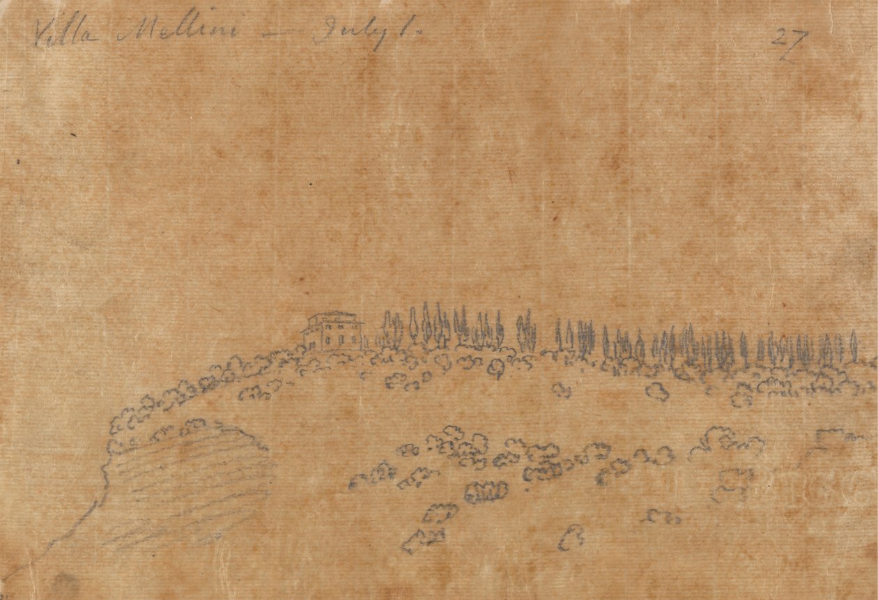 Villa Mellini, 1. heinäkuuta tekijältä John Robert Cozens