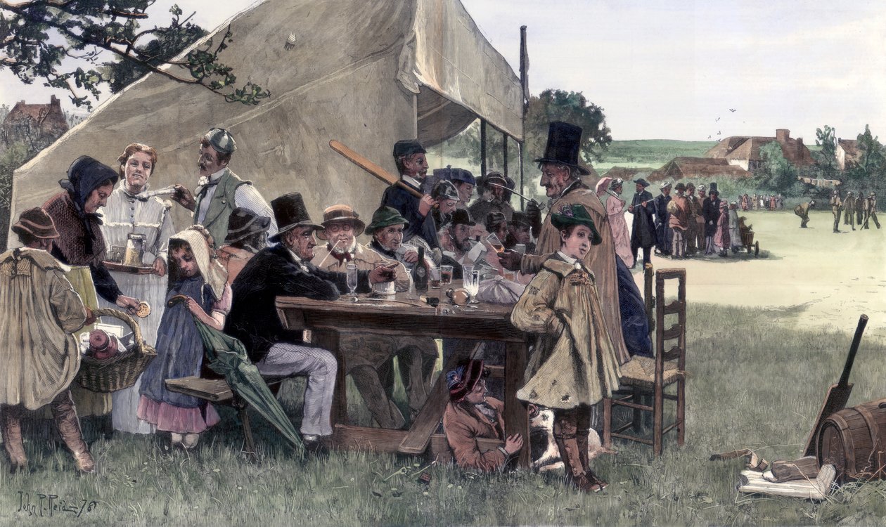 Maakrikettiottelu, Sussex, 1878. tekijältä John Robertson Reid