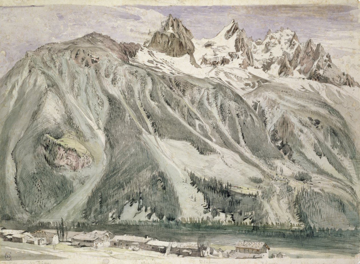 Aiguilles of Chamonix, 1849 tekijältä John Ruskin
