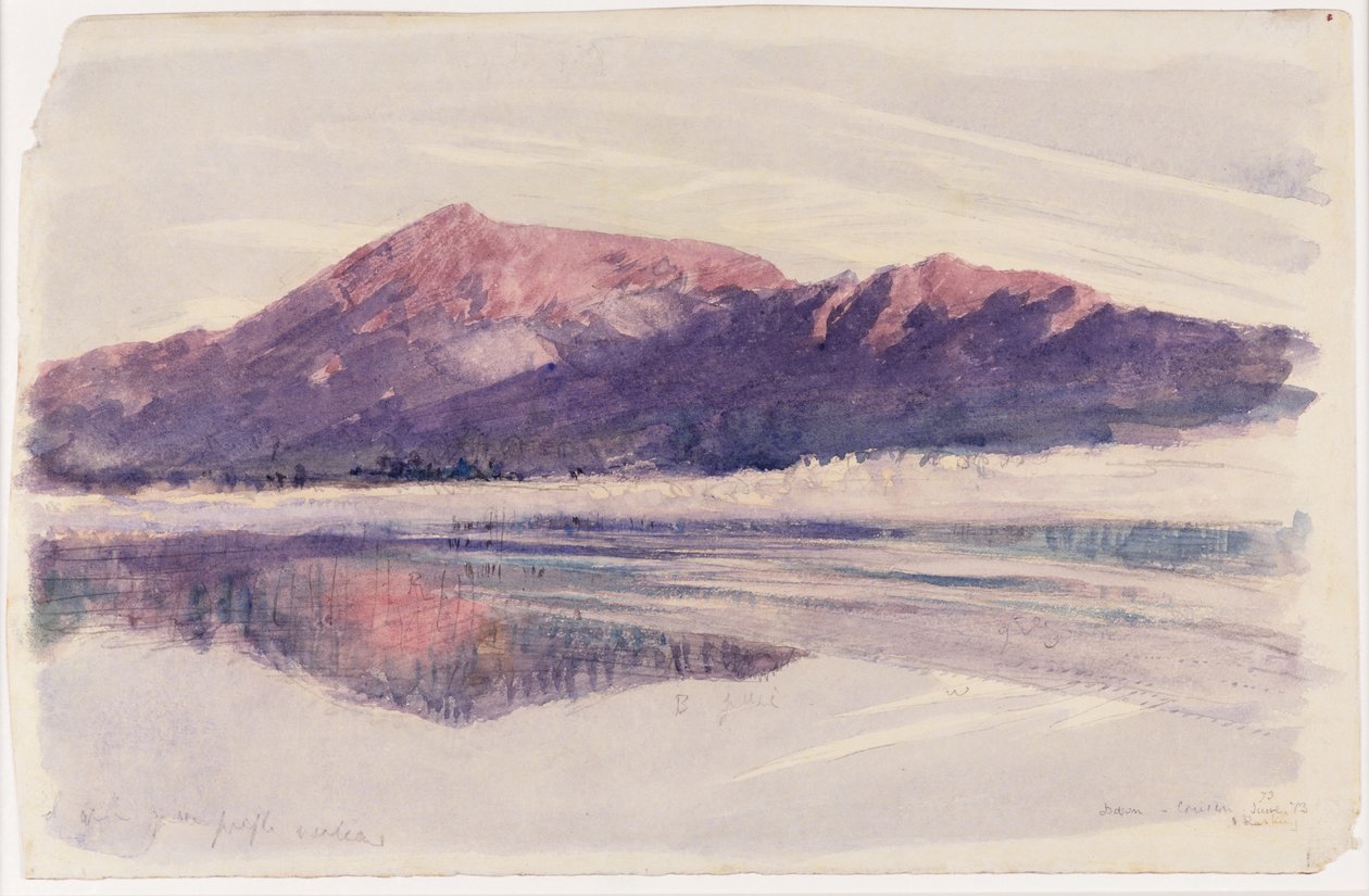 Dawn Coniston, 1873 (wc paperilla) tekijältä John Ruskin