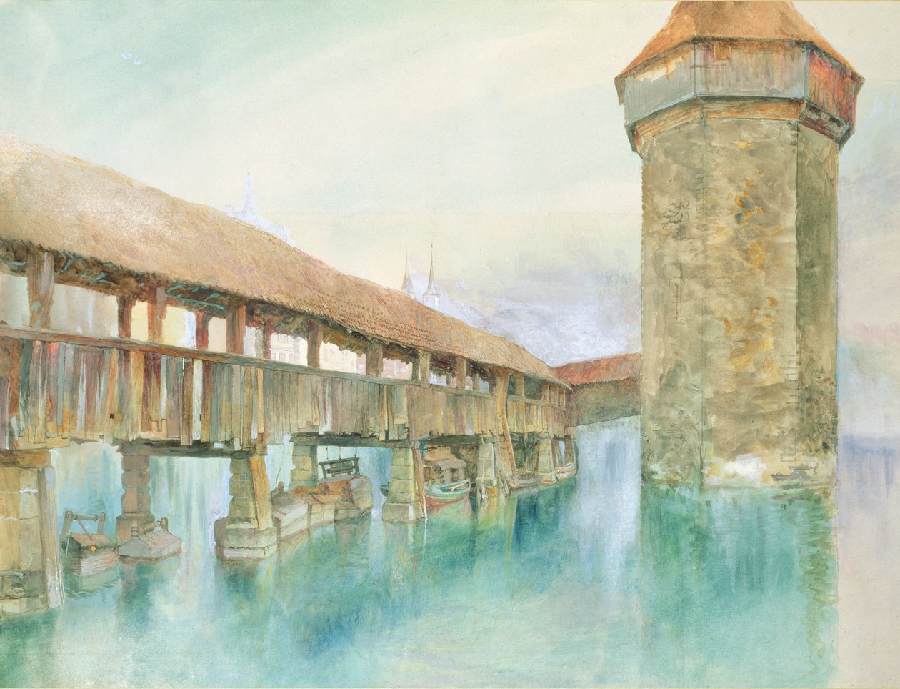 Kapellbrucke, Luzern, 1800-luku tekijältä John Ruskin