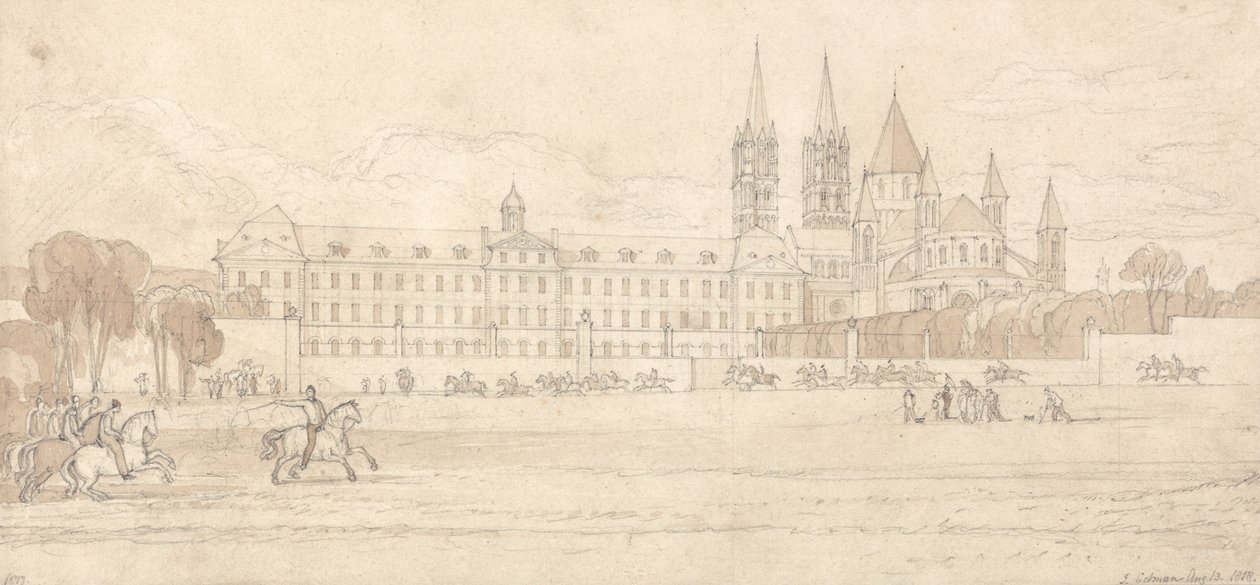 Abbaye Aux Hommes, Caen tekijältä John Sell Cotman