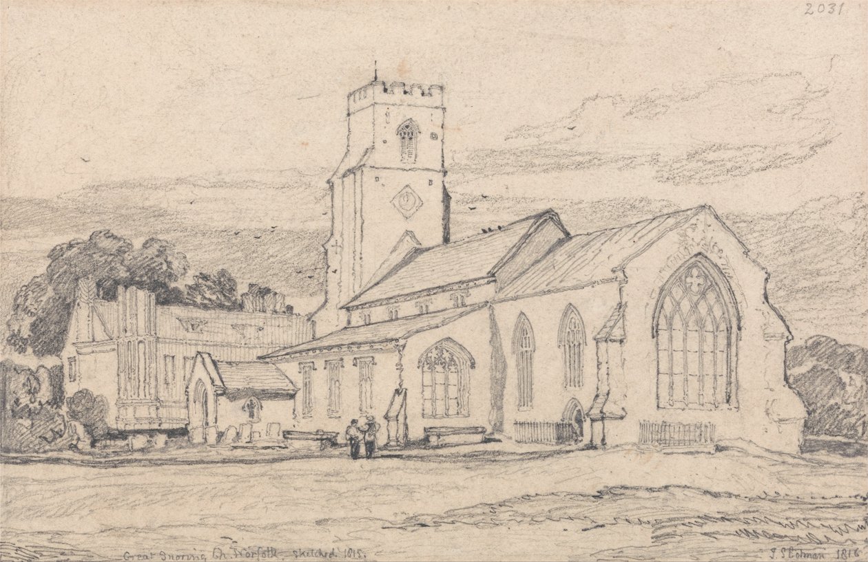 Great Snoring Church, Norfolk tekijältä John Sell Cotman