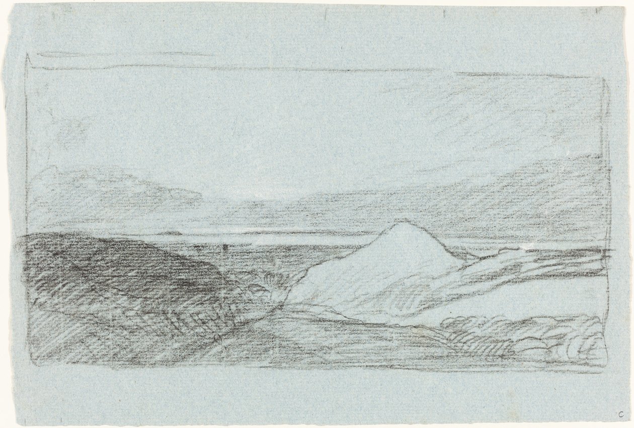 Maisema kukkuloilla ja vedellä tekijältä John Sell Cotman