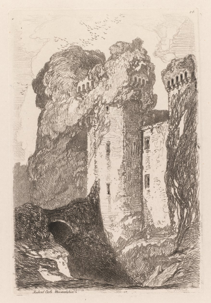 Liber Studiorum: Raglan Castle, Monmouthshire tekijältä John Sell Cotman