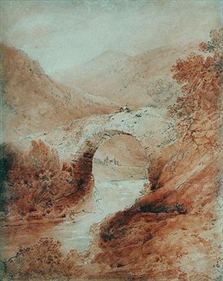 Pontaber, Glasllyn, Pohjois-Wales tekijältä John Sell Cotman