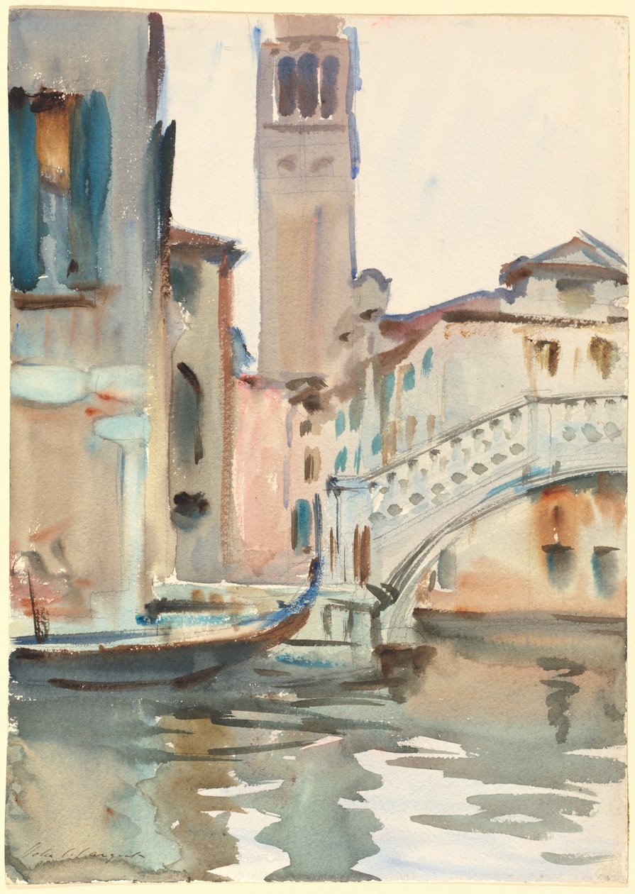 Silta ja Kampaniili, Venetsia, 19021904. tekijältä John Singer Sargent