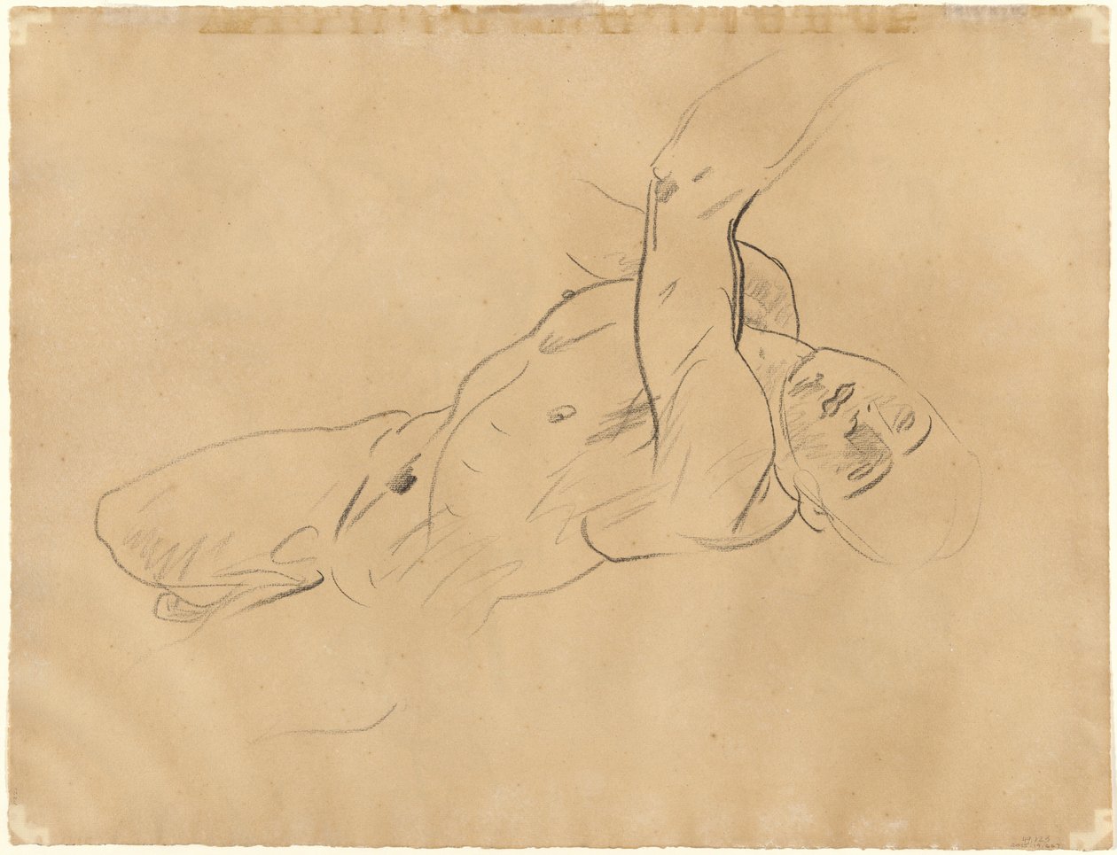 Falling Male Nude [verso], 1918-1919. tekijältä John Singer Sargent