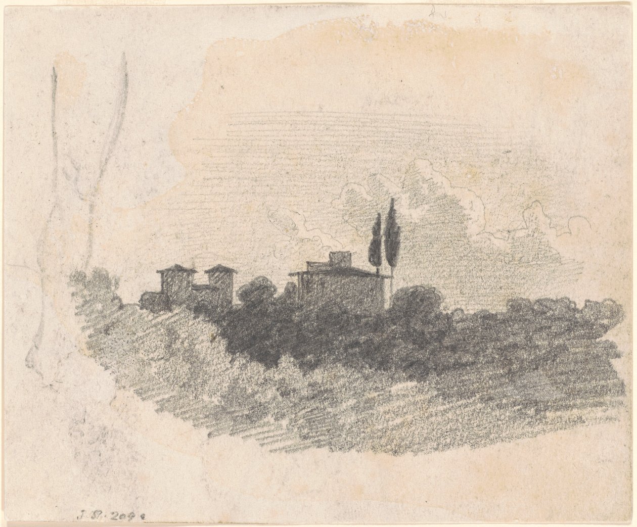 Italialainen huvila [recto], 1870-1872. tekijältä John Singer Sargent
