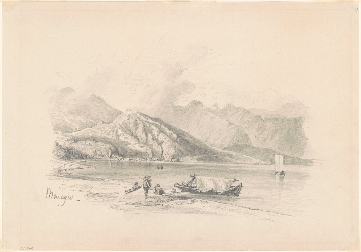 Lake Shore, Menaggio [recto] tekijältä John Singer Sargent