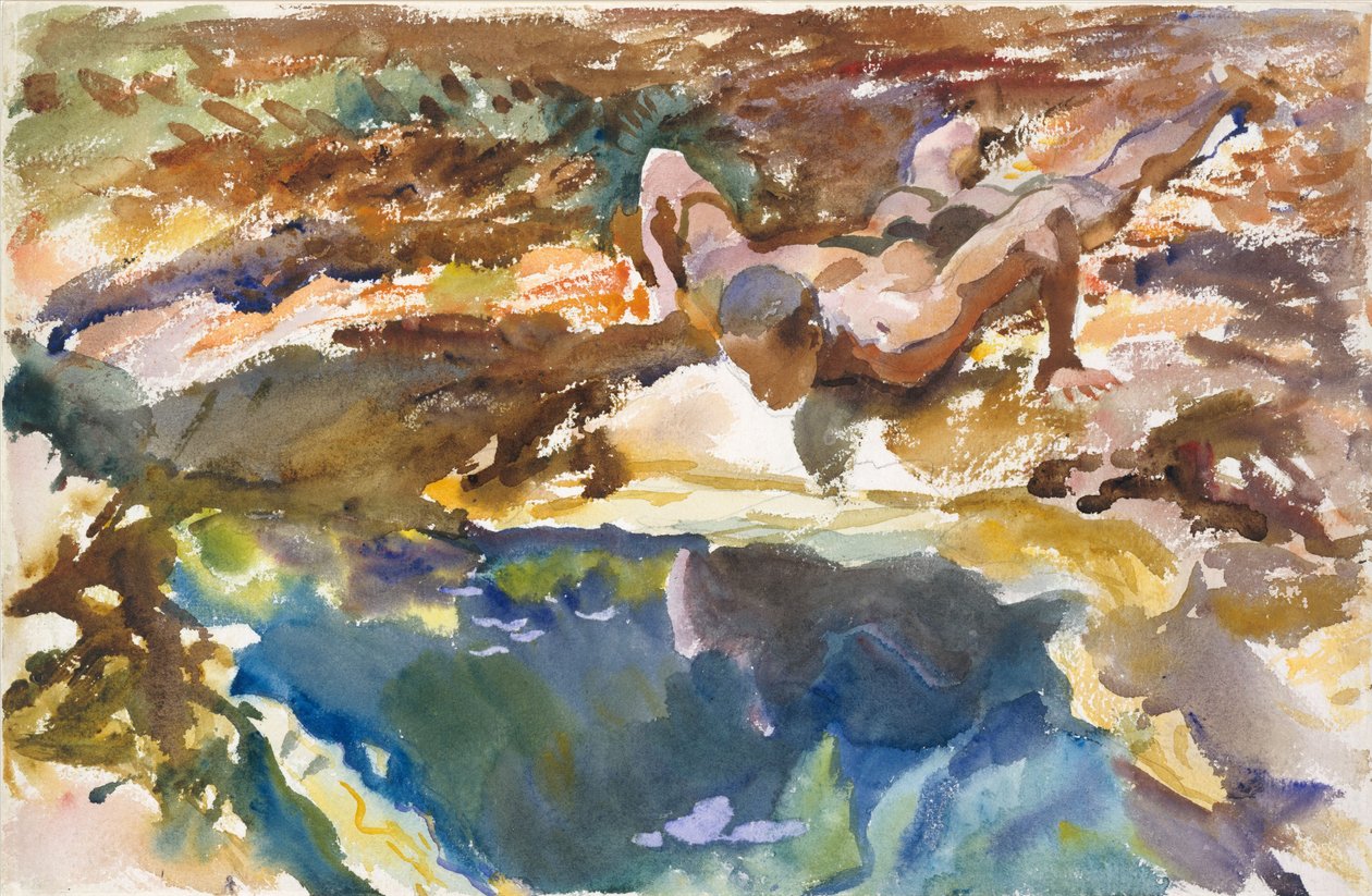 Man and Pool, Florida, 1917 tekijältä John Singer Sargent