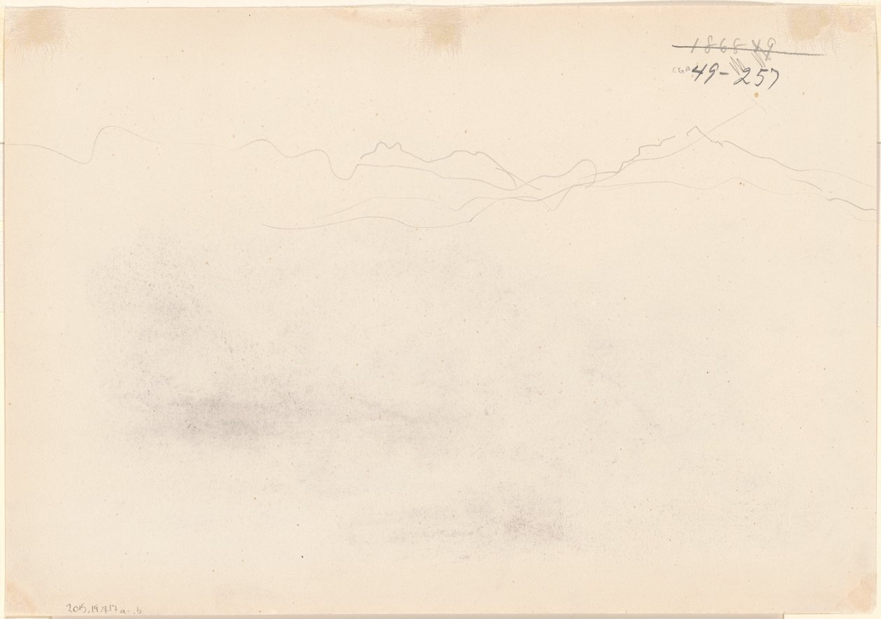 Vuoret [verso], 1869. tekijältä John Singer Sargent