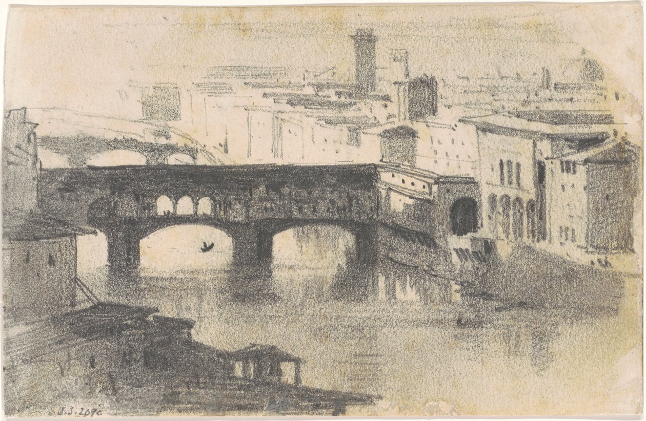 Ponte Vecchio, Firenze [recto], 1870-1872. tekijältä John Singer Sargent