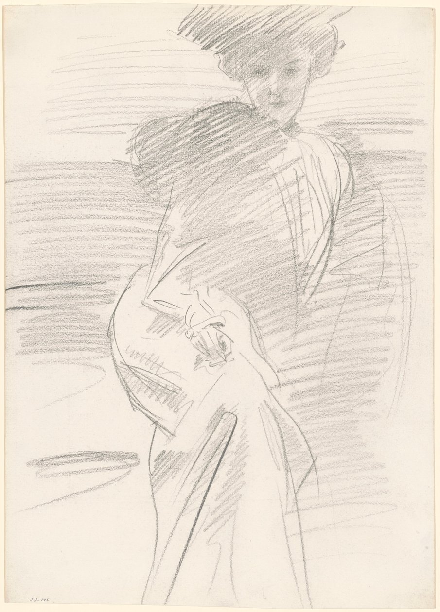 Istuva nainen, n. 1890-1900. tekijältä John Singer Sargent