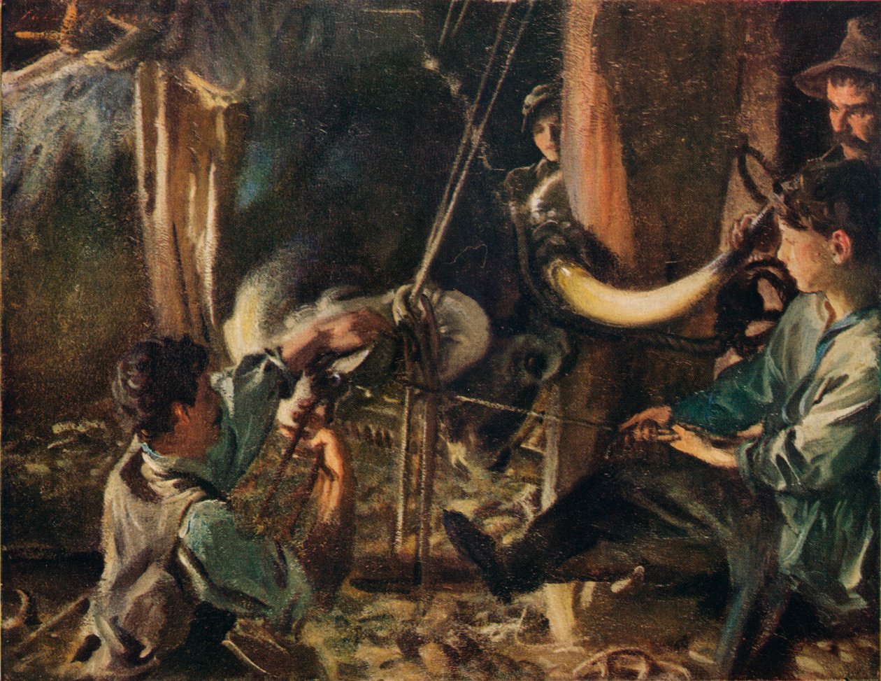 Shoeing the Ox, c1910 tekijältä John Singer Sargent