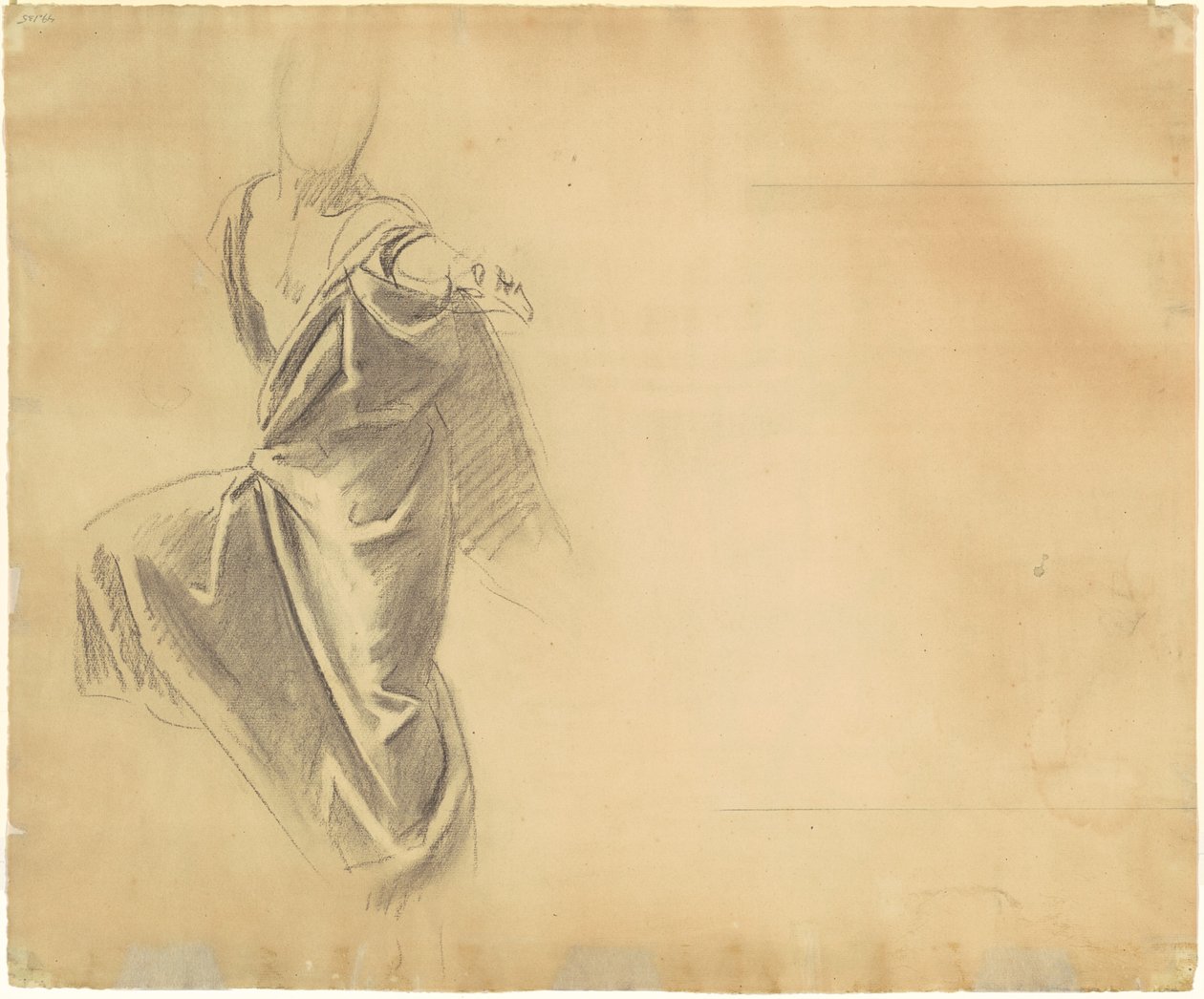 Study of Drapery [verso], 1920-1922. tekijältä John Singer Sargent