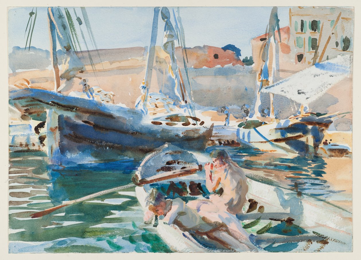 Purkauskipsi, n. 1905 (wc paperilla) tekijältä John Singer Sargent
