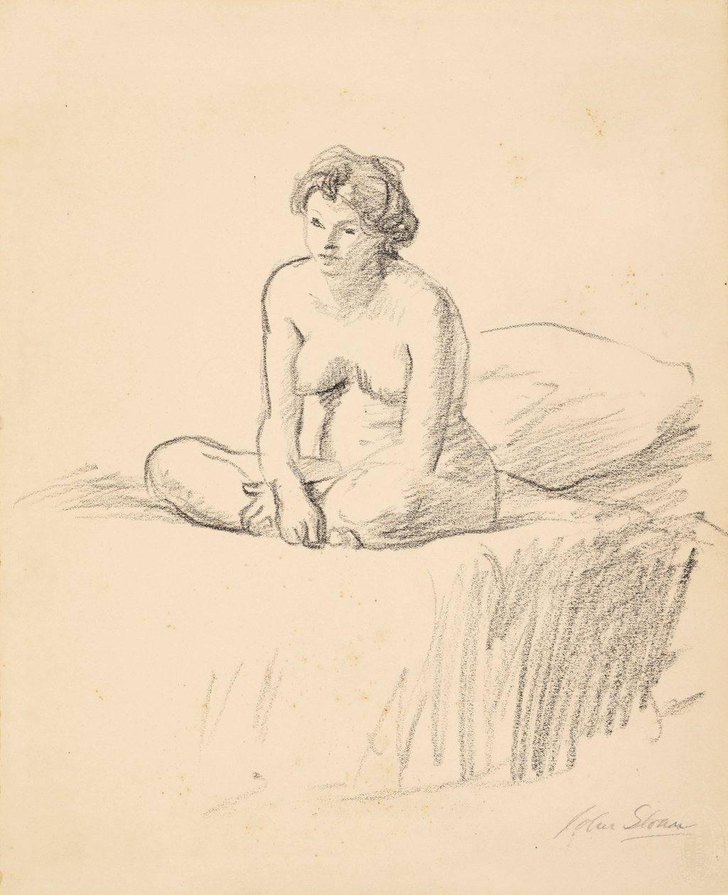 Istuva alaston tekijältä John French Sloan