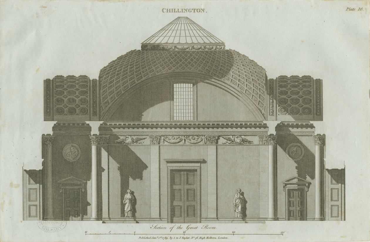 Chillington Hall: kaiverrus tekijältä John Soane