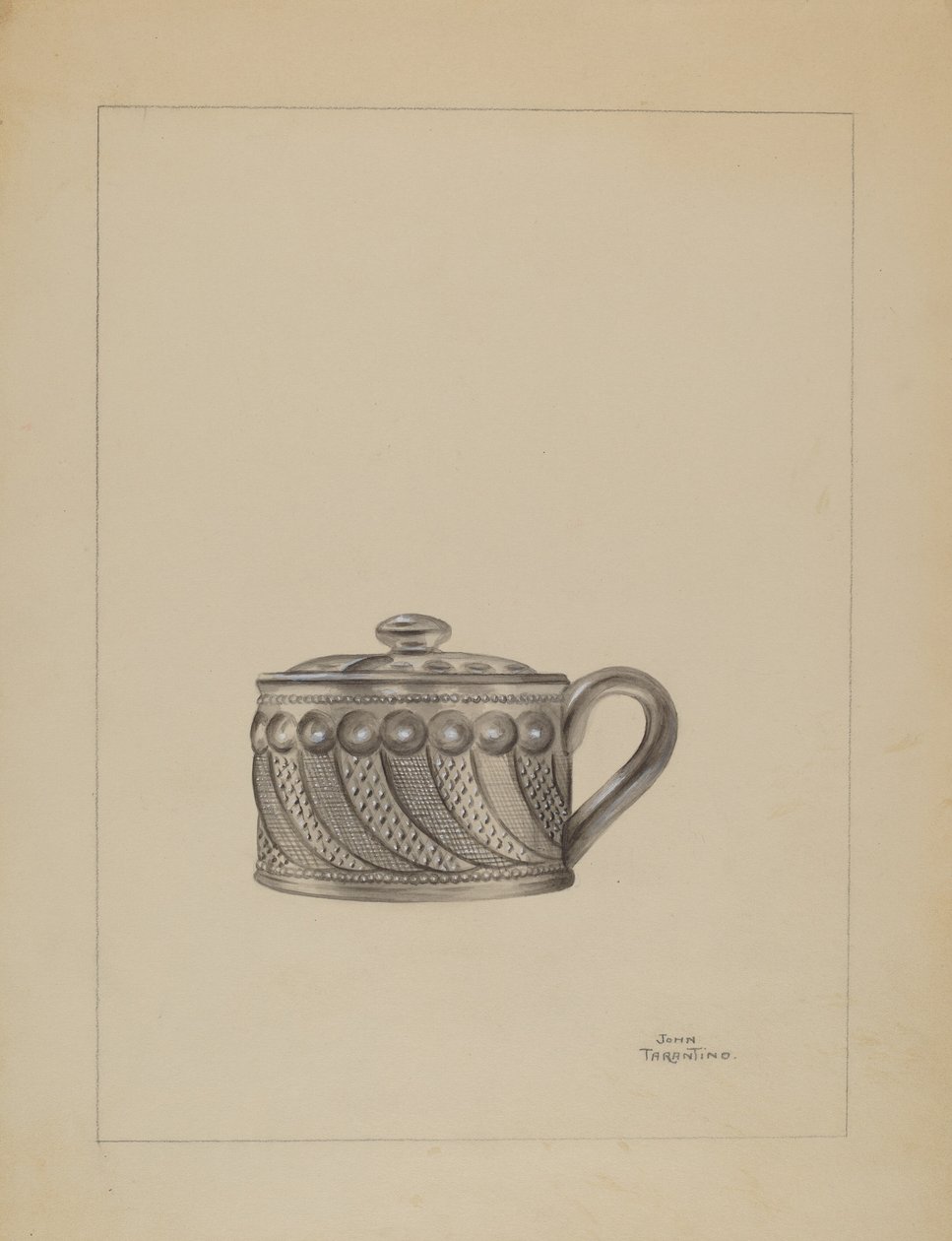 Sinappiruukku, c. 1936. tekijältä John Tarantino